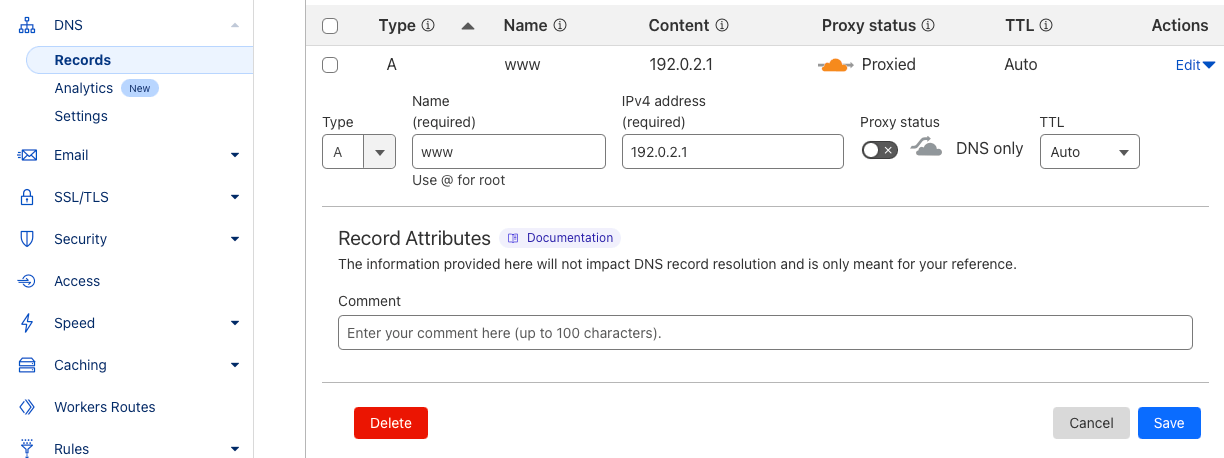 Set the 'Proxy status' switch to off and press 'Save'